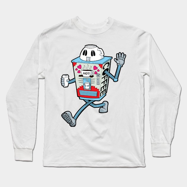 Coffee-Bot Long Sleeve T-Shirt by deancoledesign